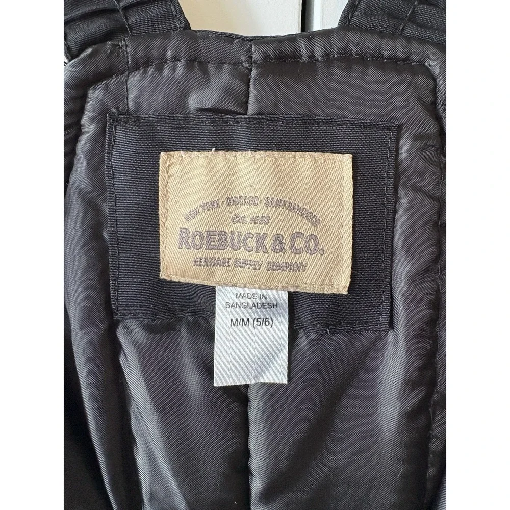 Roebuck & Co Snowsuit Jacket and Overalls Girls M 5-6 Pink Black Winter Ski Set
